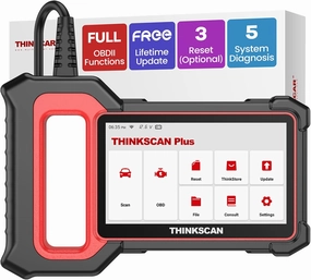 THINKCAR OBD2 Scanner, ThinkScan Plus S4 ABS,SRS,TCM,ECM,BCM Scan Tool with 3 Special Services Options, 94 Vehicle Brands Car Code Reader, FCA AutoAuth, Wireless Update