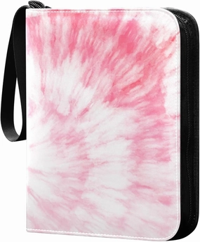 Tie-dye-colorful-watercolor Trading Card Protectors Holder Collectible Album for Sports Card Collection Storage 400 pockets Game Card Binder, JDJSDJJJ823158