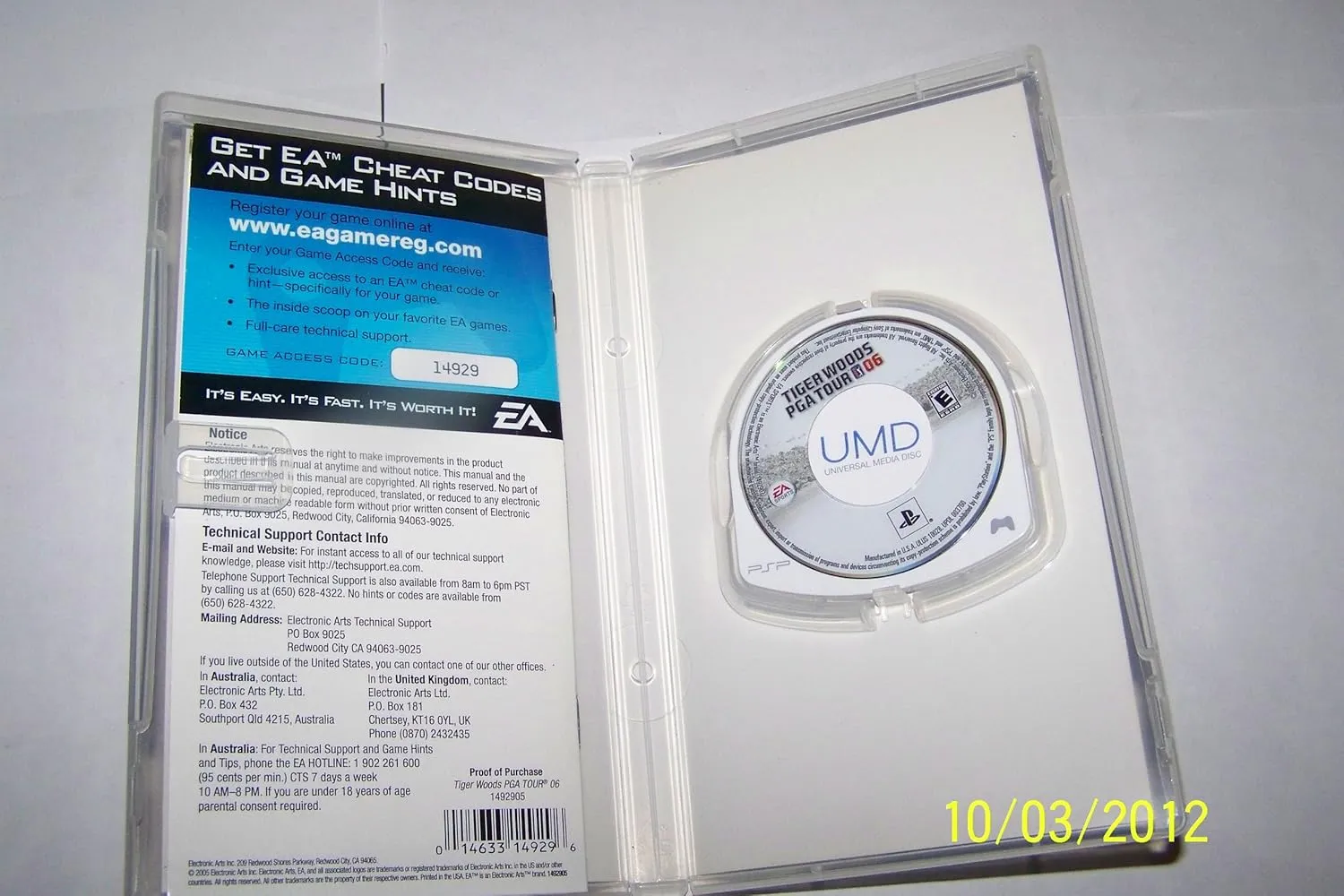 Tiger Woods PGA Tour 2006 - Sony PSP