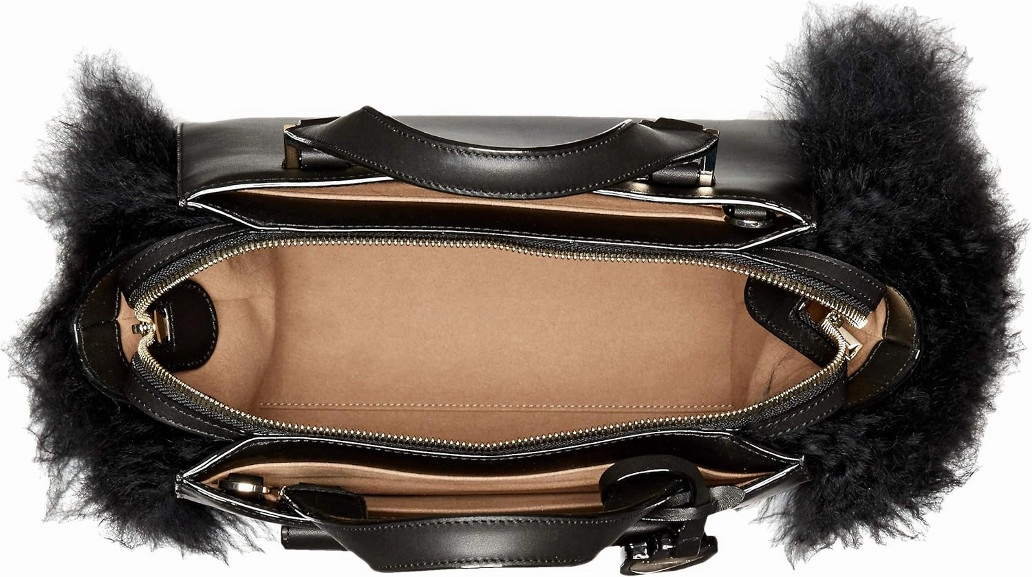 Time's Arrow Women's Chloe Mini Tote with Fur Bowery Black