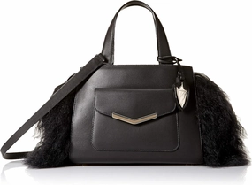 Time's Arrow Women's Chloe Mini Tote with Fur Bowery Black