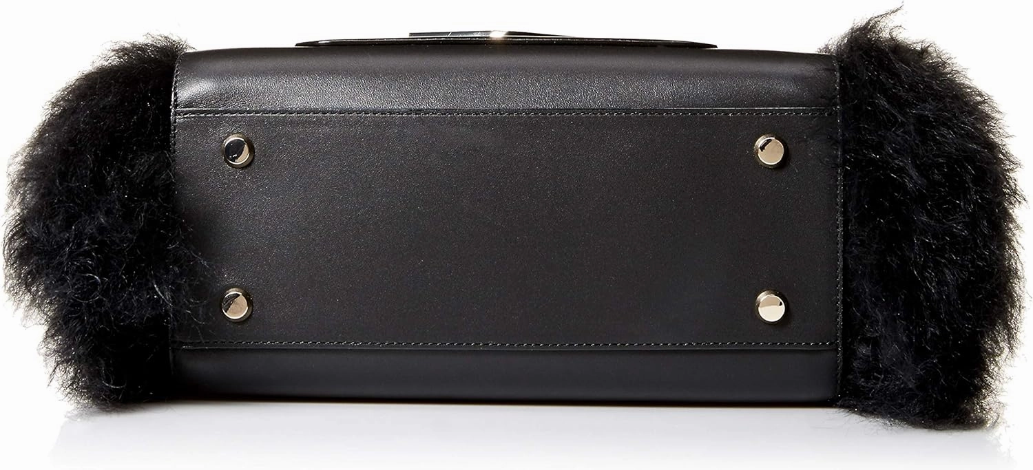 Time's Arrow Women's Chloe Mini Tote with Fur Bowery Black