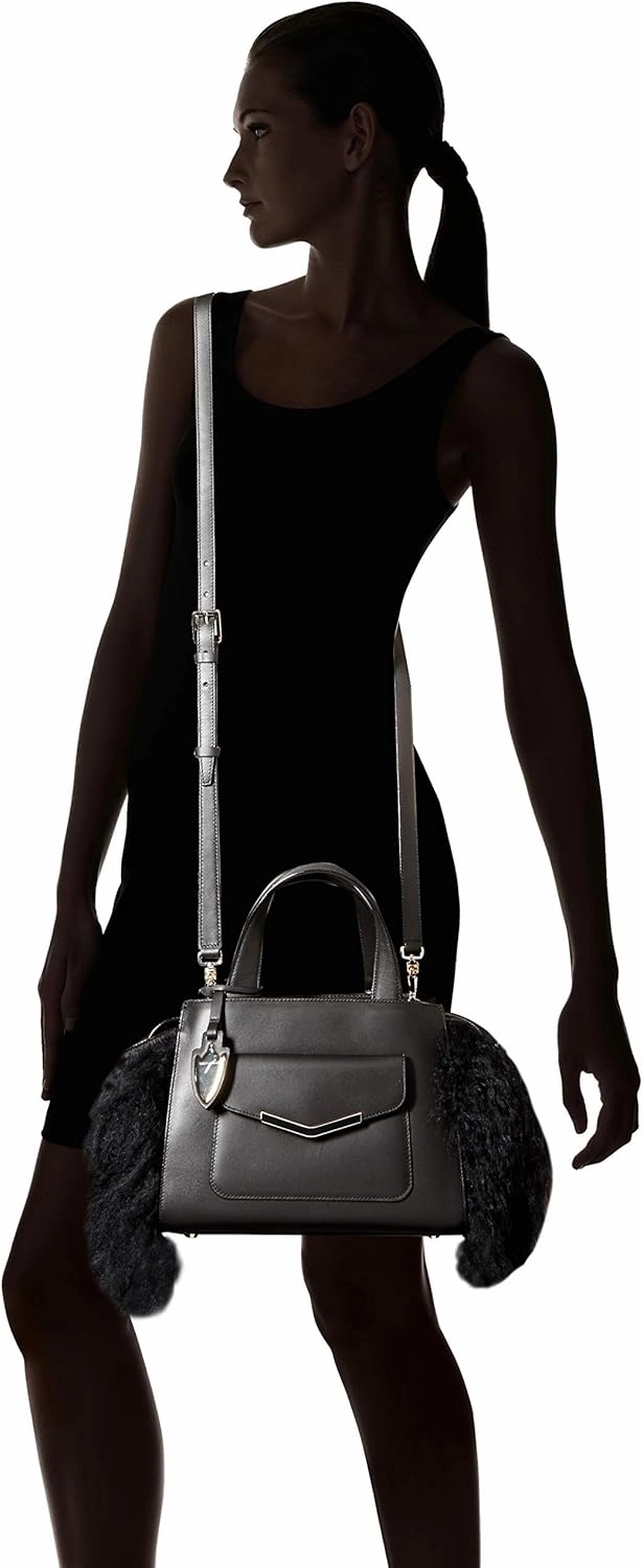 Time's Arrow Women's Chloe Mini Tote with Fur Bowery Black