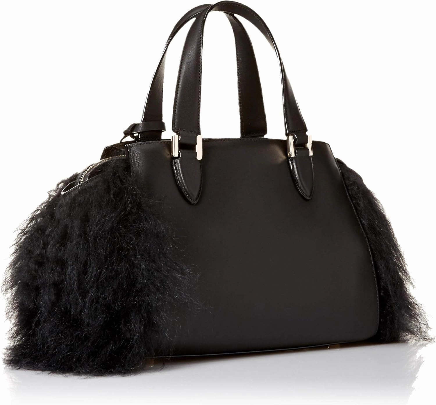 Time's Arrow Women's Chloe Mini Tote with Fur Bowery Black