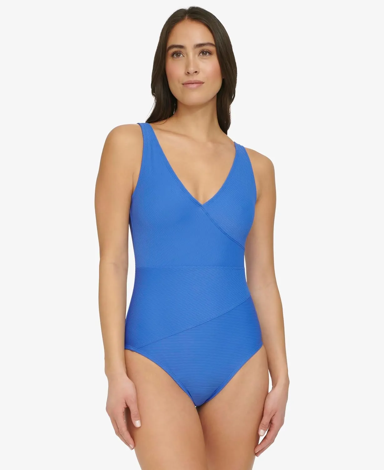 Tommy Hilfiger Women's Full Coverage V-neck Swimsuit