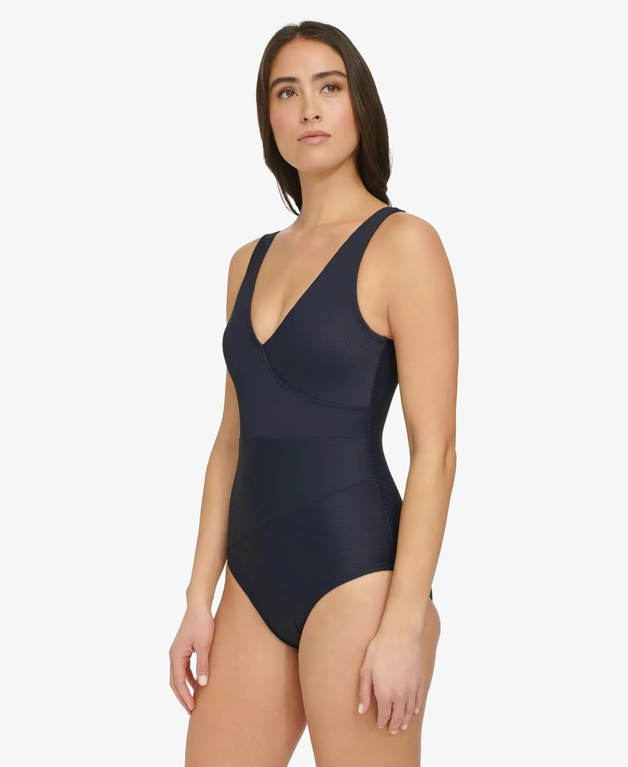 Tommy Hilfiger Women's Full Coverage V-neck Swimsuit