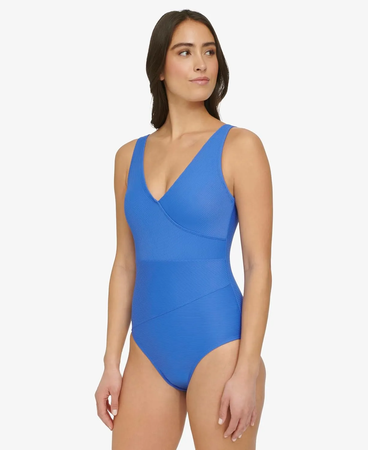 Tommy Hilfiger Women's Full Coverage V-neck Swimsuit