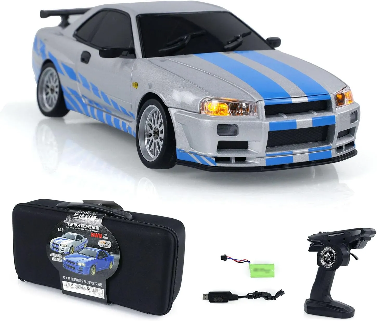 TOUCAN RC HOBBY LdRC 1/18 4X2 RC Racing Car Rwd Remote Control Drift Vehicles Gyroscope Ld1899