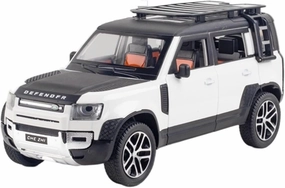 Toy car Model 1/24 for Defender SUV Alloy Toy Car Model Diecasts Toys for Children Birthday Gifts (Color : White)