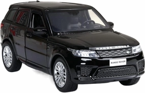 Toy car Model 1:32 Alloy Car for Land-Rover Range Rover Sports Car Model with Sound and Light Toys (Color : Black)