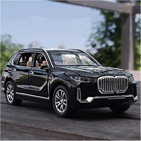 Toy car Model 1:32 for BMW X7 SUV Alloy Car Model Diecasts Toy Car Model High Simulation Sound and Light Childrens Gift (Color : Black)