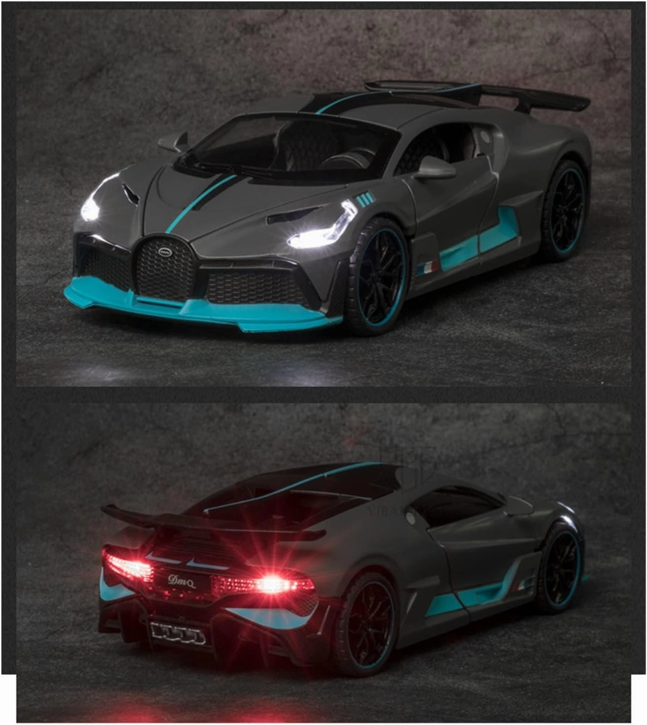 Toy car Model 1:32 for Bugatti Veyron Divo Alloy Car Model Toy Diecasts Pull Back Toy Gifts for Kid (Color : Blue)