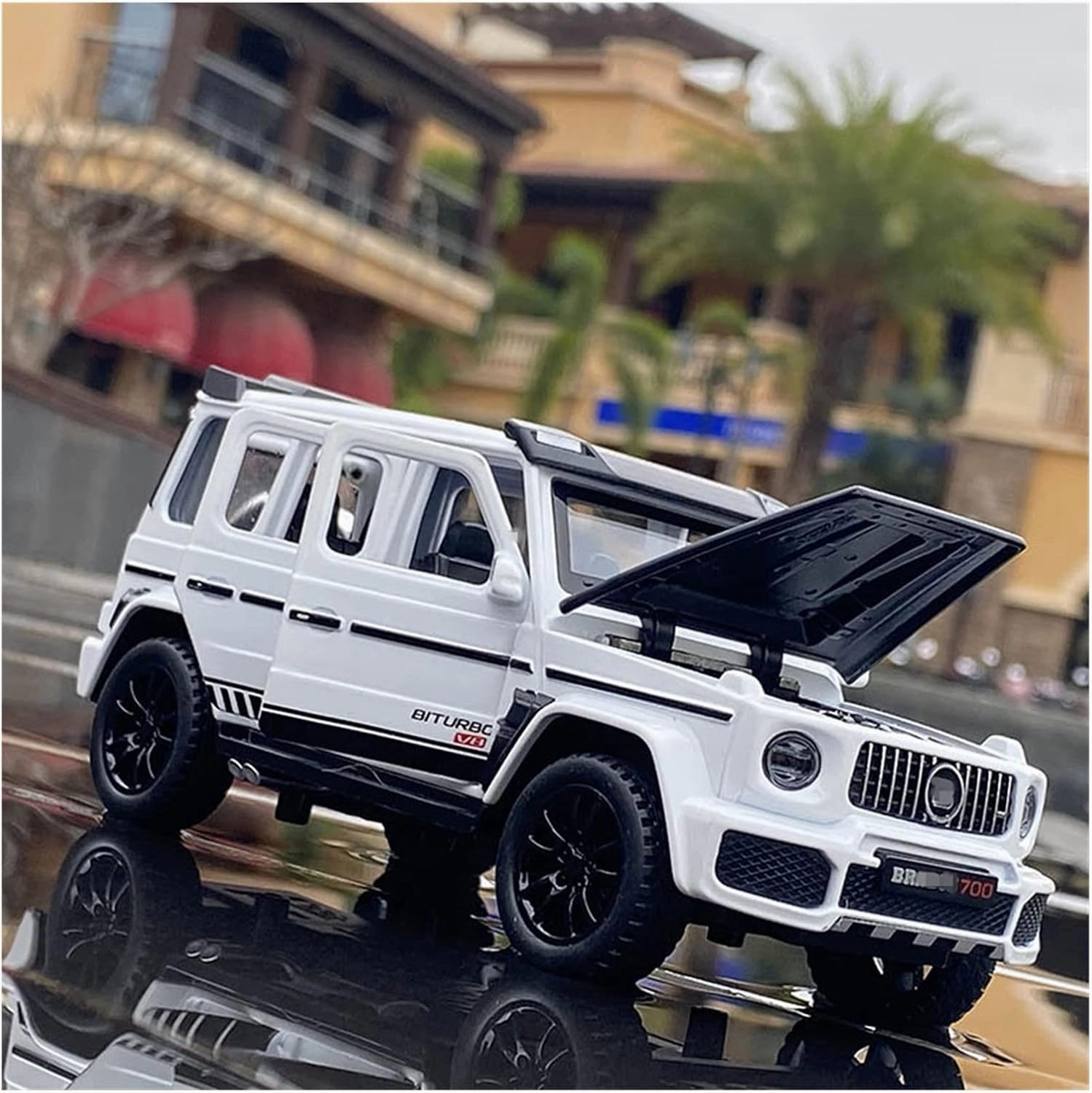 Toy car Model 1/32 for G700 G65 SUV Alloy Car Model Diecast Toy Off-Road with Sound Light Childrens Gift (Color : Red)