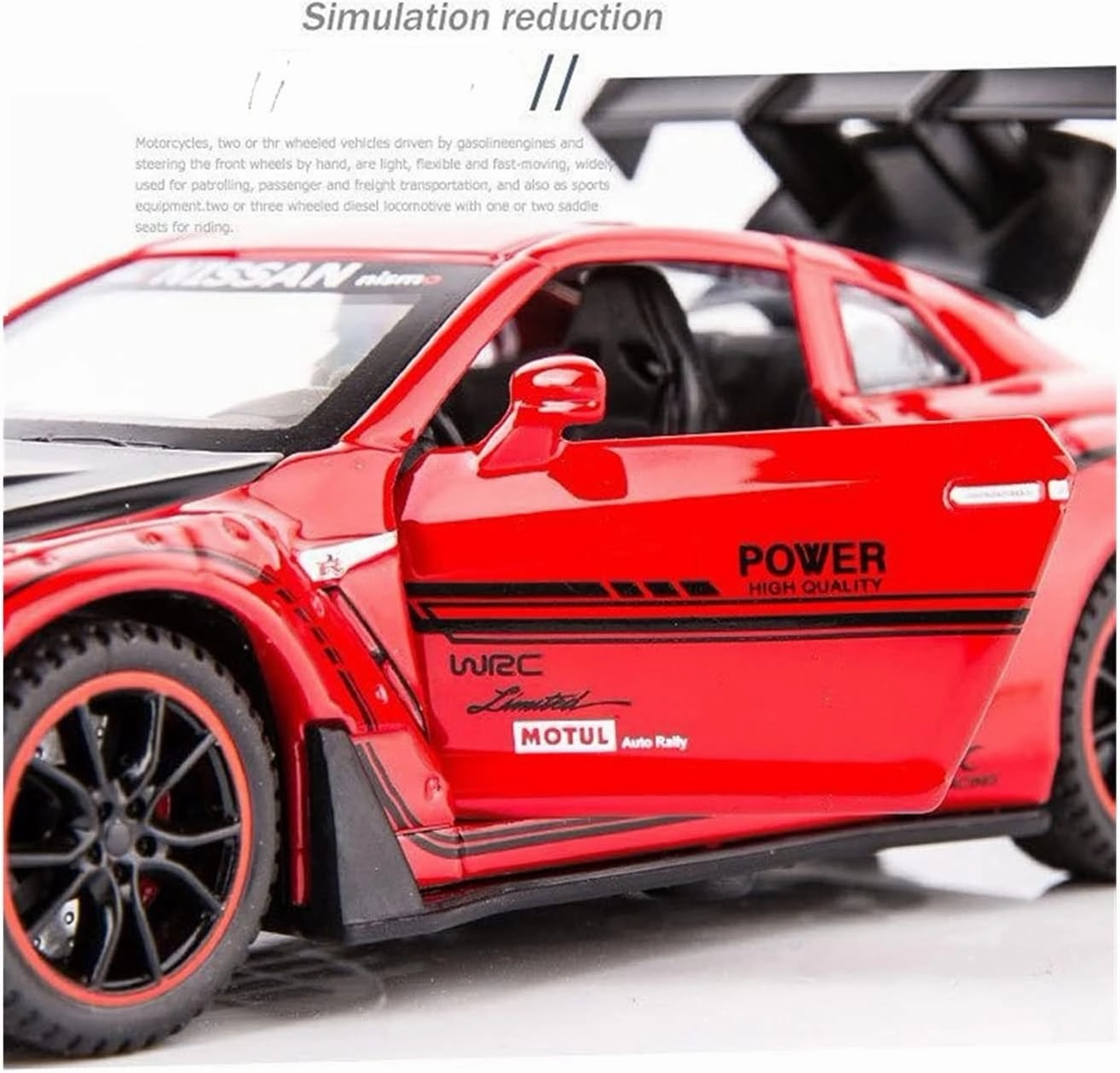 Toy car Model 1/32 for Nissan GT-R R35 Racing Car Model Diecast Toys Children Boys Collection Sound Light (Color : Red)