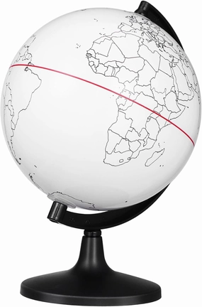 Toyvian White Globes with Stand, Diy Color Your Own World Globe Blank Earth Globe World Map Unfinished Erasable Painting Globe Model Learning Interactive Globe Geography