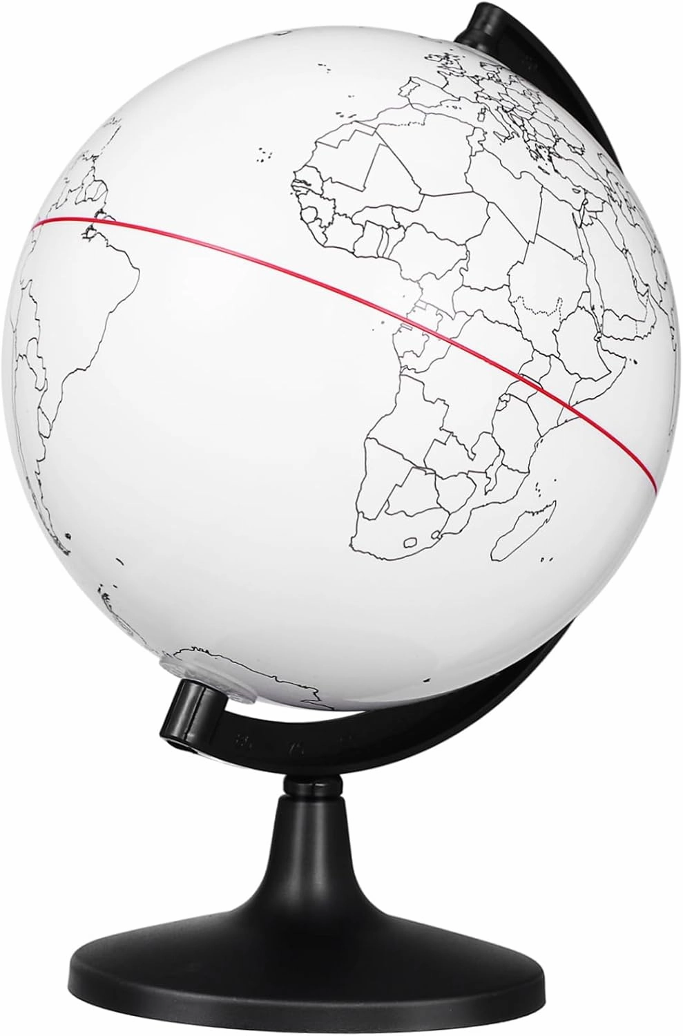 Toyvian White Globes with Stand, Diy Color Your Own World Globe Blank Earth Globe World Map Unfinished Erasable Painting Globe Model Learning Interactive Globe Geography