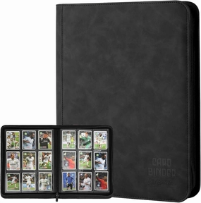 Trading Card Binder, Premium 9 Pocket Double Sided 540 Pocket PU Card Collection Binder, Collectible Trading Card Albums for MTG, TCG, Sport Card, Game Cards (Black)