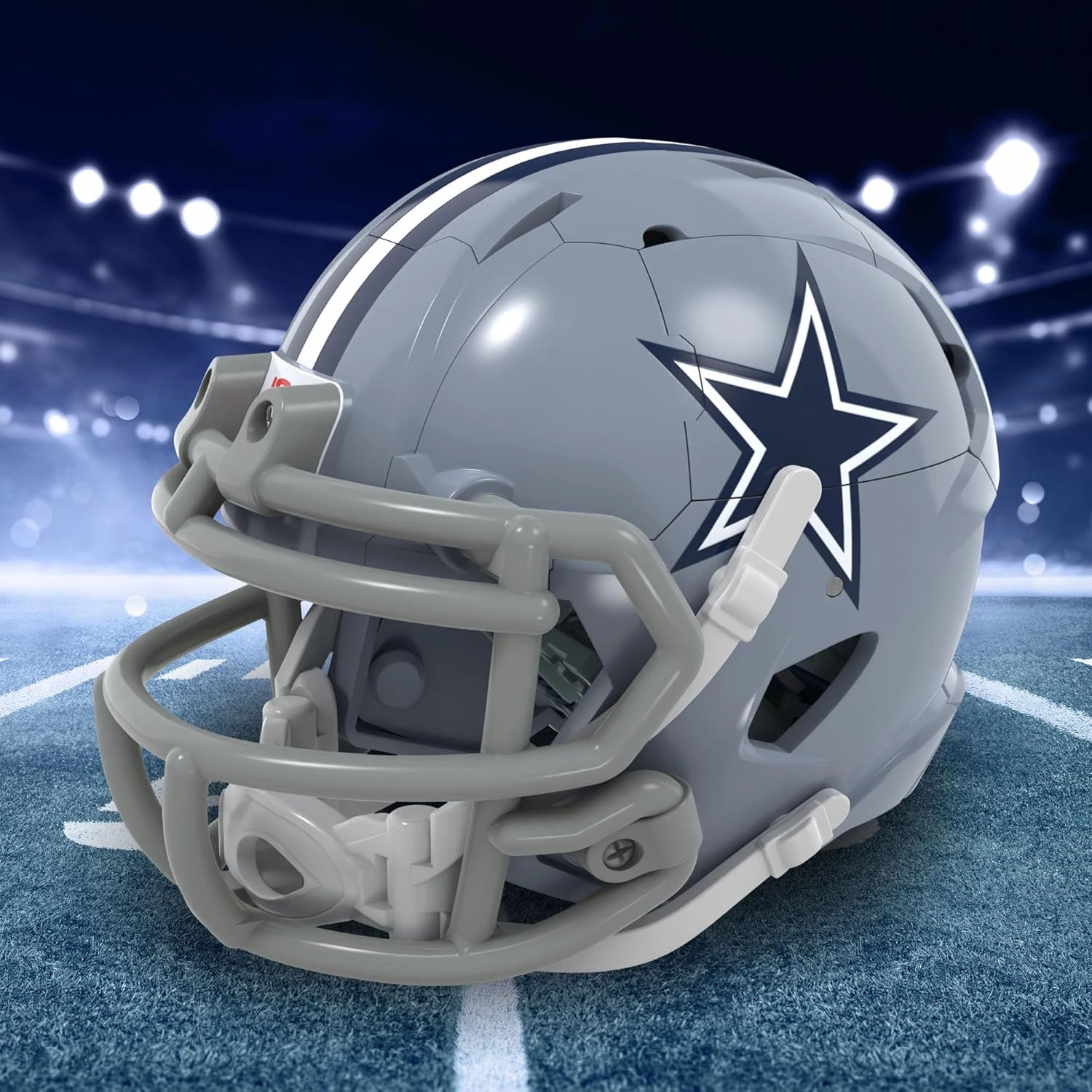 TRANSFORMERS NFL Dallas Cowboys Starblitz 5.5-Inch Action Figure Changes from Robot to Helmet, Football Toys for Ages 8 