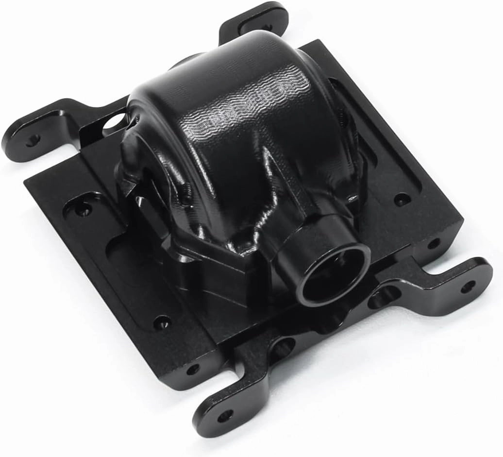 TREAL Aluminum 7075 Center Differential w/Cover Gear Box Housing for Losi 1/18 Mini LMT(Black)
