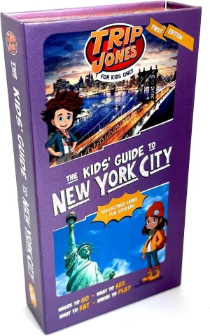 Trip Jones The Kids' Guide to New York City - Collectible Cards, Travel Spots to Play-Eat-See-Explore, Adventure & Learn, Storage Box, Stickers, Age 6 