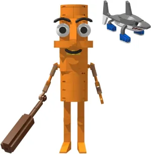 TungTungTung Mythical Brick Beast Series, Tralalero Tralala Building Blocks Set Desk Decor, Shark in Sneakers Meme Building Blocks Figurines Viral Brainrot Collectible Gifts (Tung Tung Sahur)