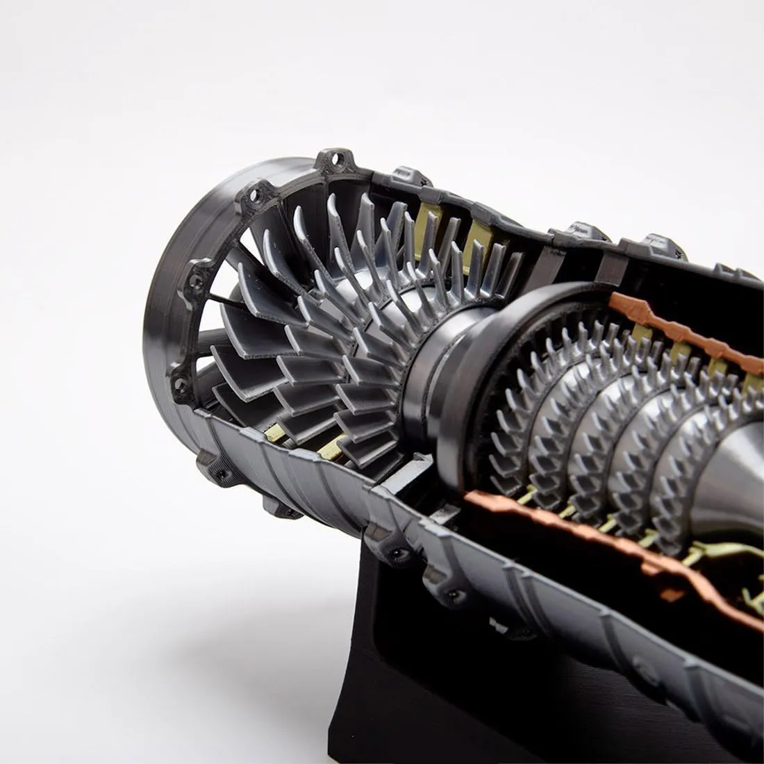 Turbofan Engine Model Kit, 1/18 Scale 3D Printed WS-15 Functional Motor Model Kit with LED, Collectible DIY Kit for Adults (50  PCS)