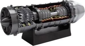 Turbofan Engine Model Kit, 1/18 Scale 3D Printed WS-15 Functional Motor Model Kit with LED, Collectible DIY Kit for Adults (50  PCS)