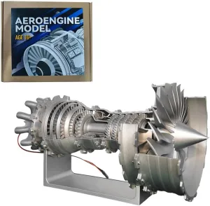 Turbofan Engine Model Kit, Trent 900 DIY Assembly 3D Printed Functional Aircraft Turbofan Engine Model, 150PCS Mechanical Science Education Kit Gift for Adult