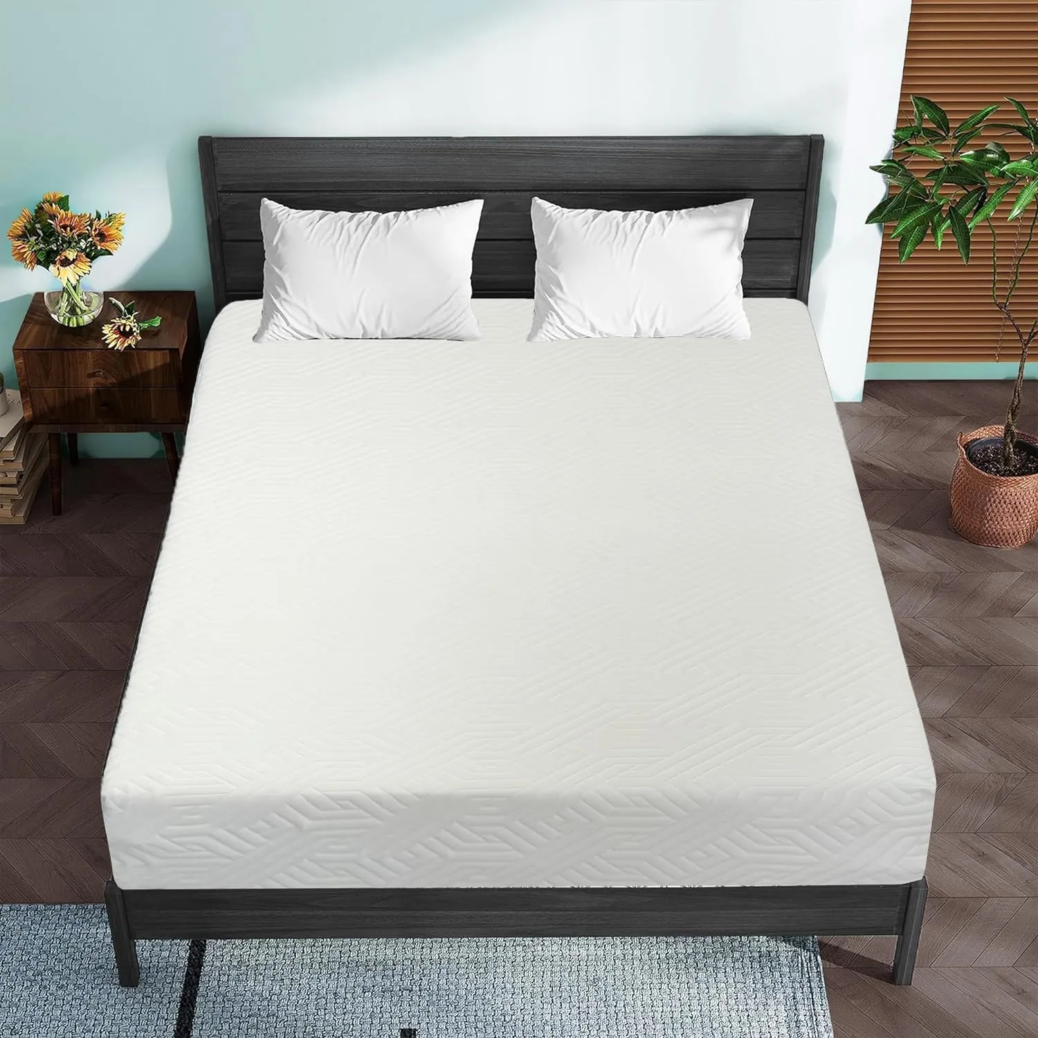 Twin Mattress Reversible Cool Resilience Foam Perfect for Bunk Bed, Trundle Bed, Pressure Relief, Medium Firm CertiPUR-US® Certified Eco-Friendly Foam Mattress in a Box, Twin/Single 5 Inch