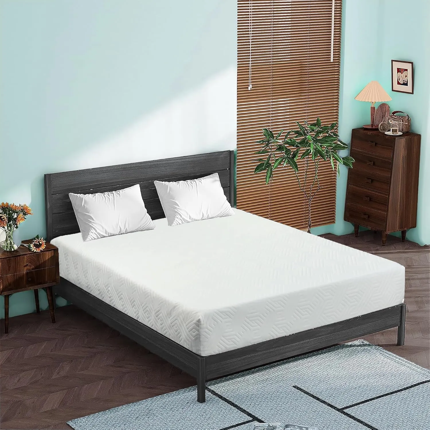 Twin Mattress Reversible Cool Resilience Foam Perfect for Bunk Bed, Trundle Bed, Pressure Relief, Medium Firm CertiPUR-US® Certified Eco-Friendly Foam Mattress in a Box, Twin/Single 5 Inch