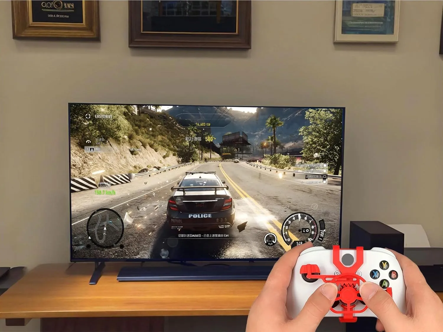 TXW Mini Racing Steering Wheel for Xbox ONE X/S/Elite Game Controller,Racing Games Controller Steering Wheel Attachment Accessory for Xbox ONE (Yellow)