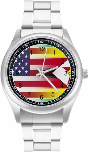 U.S.A Zimbabwe Flag Casual Wrist Watches for Men Classic Business Dress Watch Big Face for Work Gym