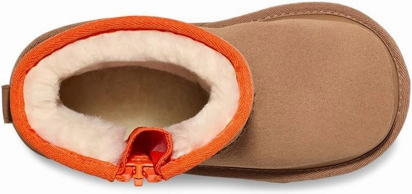 UGG Kids' Classic Mini Zipper Tape Logo Boot