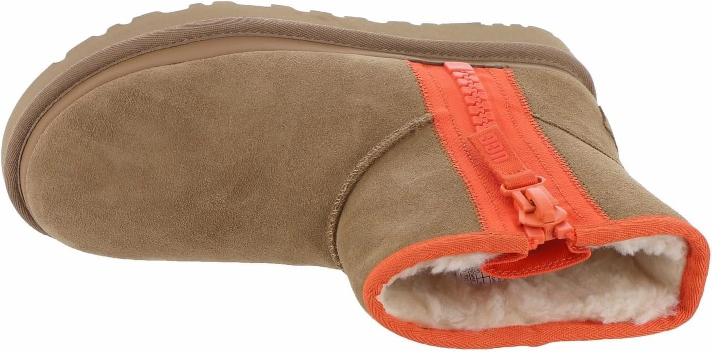 UGG Women's Classic Mini Zipper Tape Logo Boot