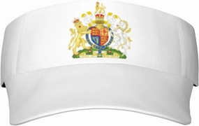 UK England Royal Coat of Arms United Kingdom Adult Sun Visor Cap - UV Protection, Breathable, Adjustable, Sports & Outdoor Hat