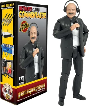 Ultimate Classic Announcer Commentator with Deluxe Articulation for Wrestling Action Figures