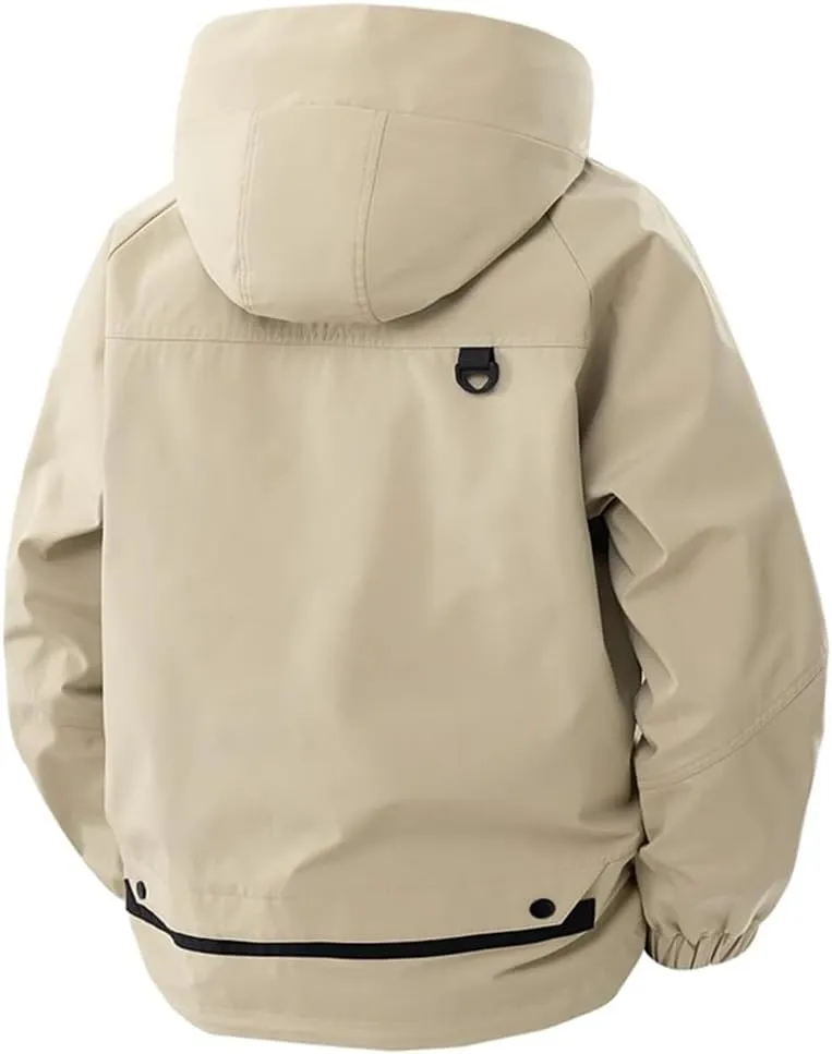 Unisex Outdoor Waterproof Khaki Windbreaker Camping Trekking Fishing Jacket Windproof Coats Hiking Jacket