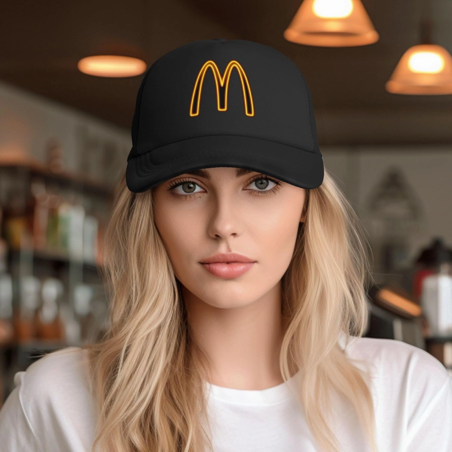 Unisex Adult Black Mesh Baseball Caps for Men Women with Snapback Closure Classic Trucker Hats Adjustable Plain Golf Dad Hat