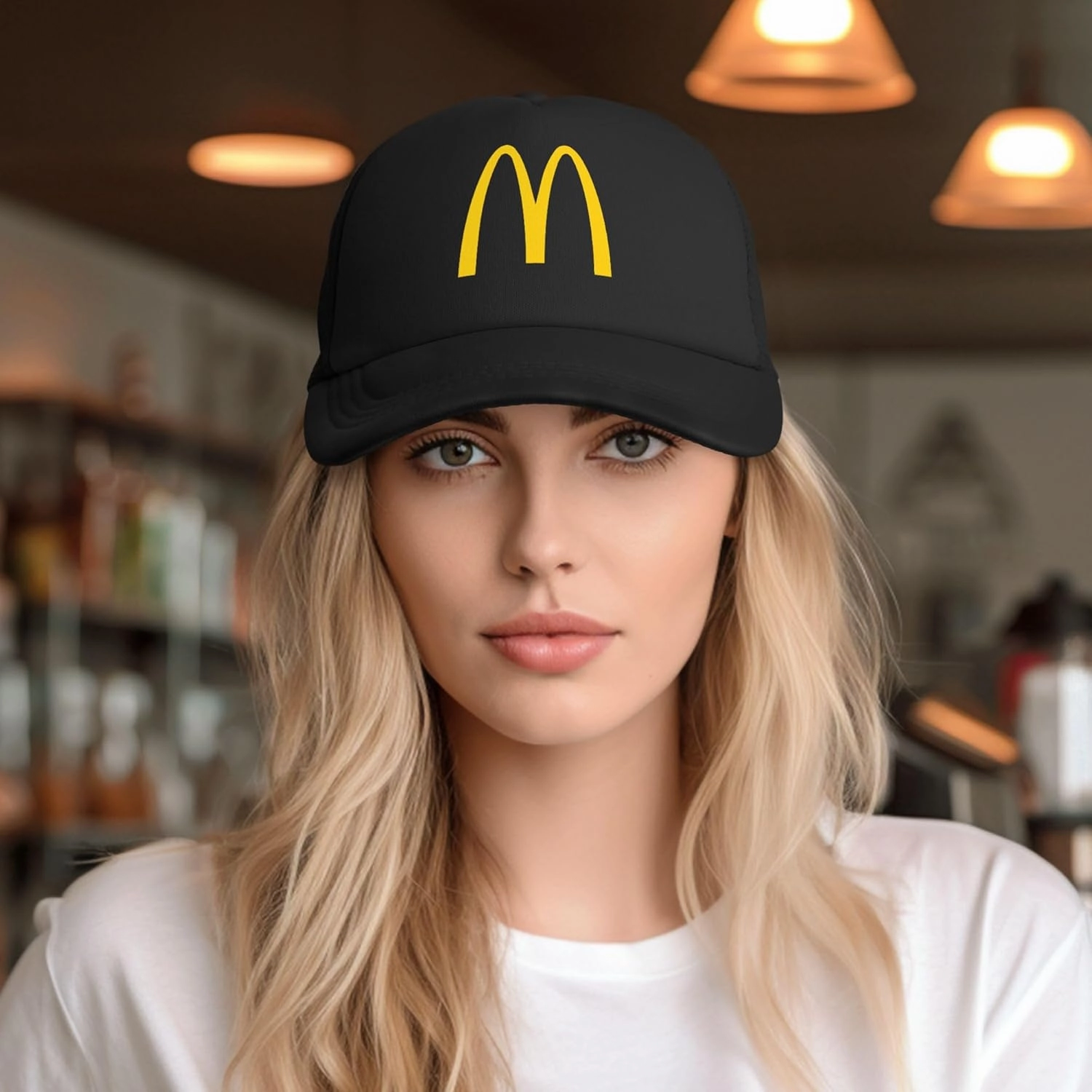 Unisex Adult Black Mesh Baseball Caps for Men Women with Snapback Closure Classic Trucker Hats Adjustable Plain Golf Dad Hat