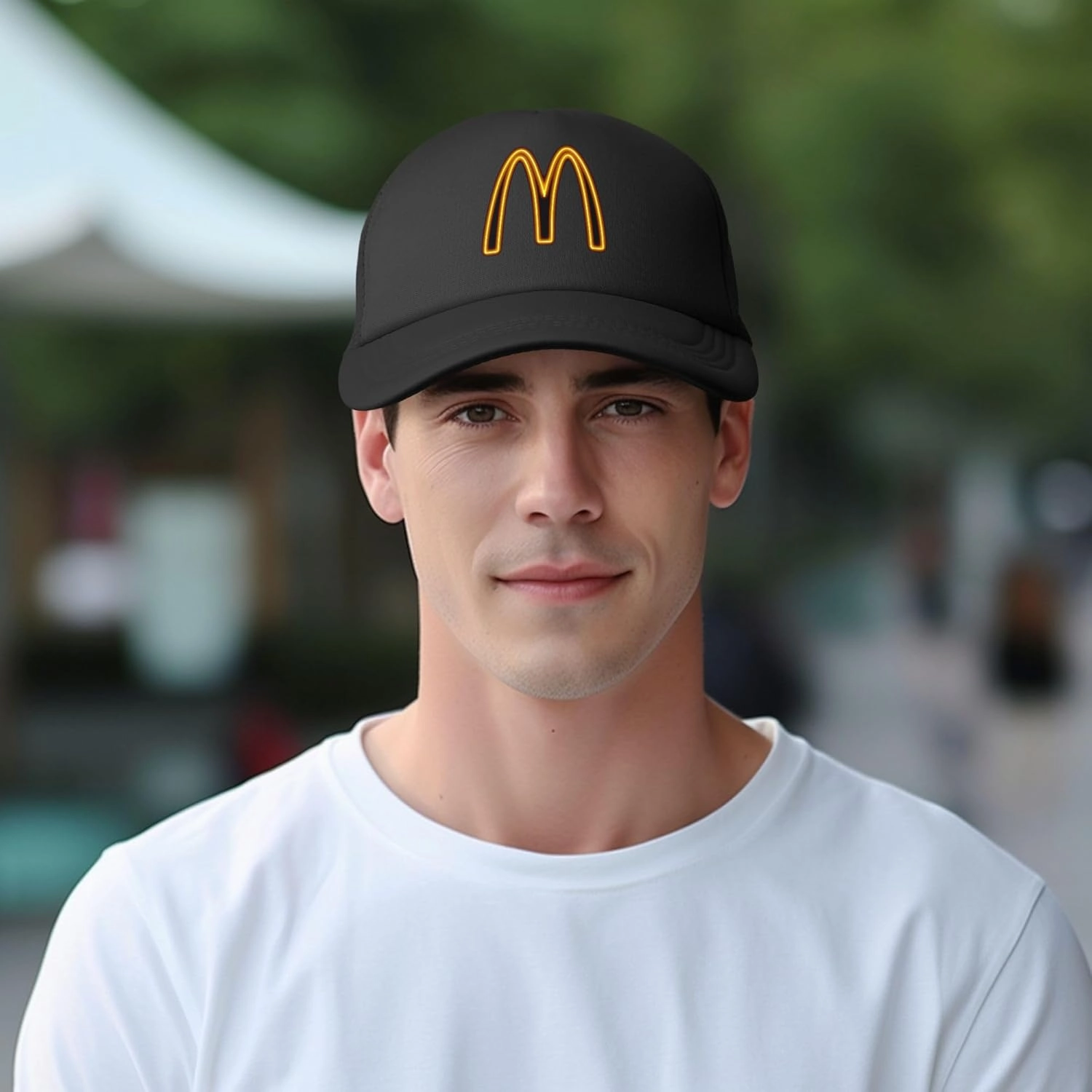 Unisex Adult Black Mesh Baseball Caps for Men Women with Snapback Closure Classic Trucker Hats Adjustable Plain Golf Dad Hat