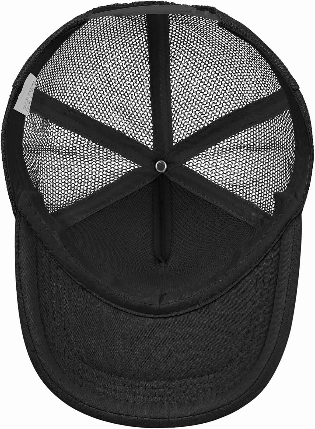 Unisex Adult Black Mesh Baseball Caps for Men Women with Snapback Closure Classic Trucker Hats Adjustable Plain Golf Dad Hat