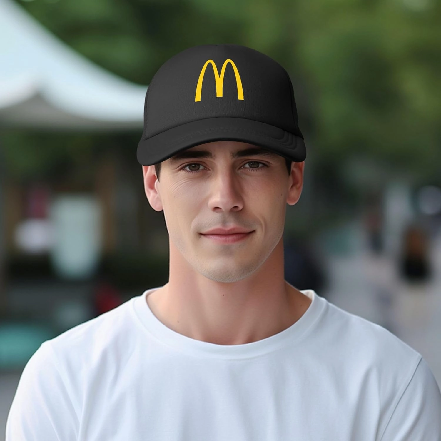 Unisex Adult Black Mesh Baseball Caps for Men Women with Snapback Closure Classic Trucker Hats Adjustable Plain Golf Dad Hat