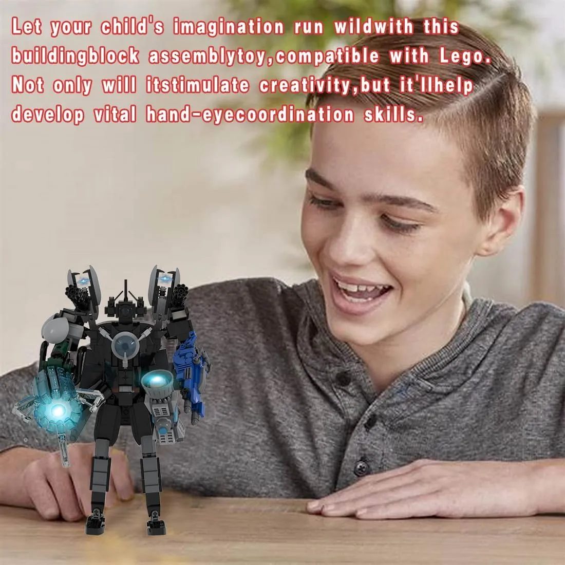 Upgraded Version of Toilet Series Building Block Toys, Titan Clock Man Building Block Toys, Replicable Assembly Building Block Toys, Titan Speaker Man Titan Tv Man (Sound)