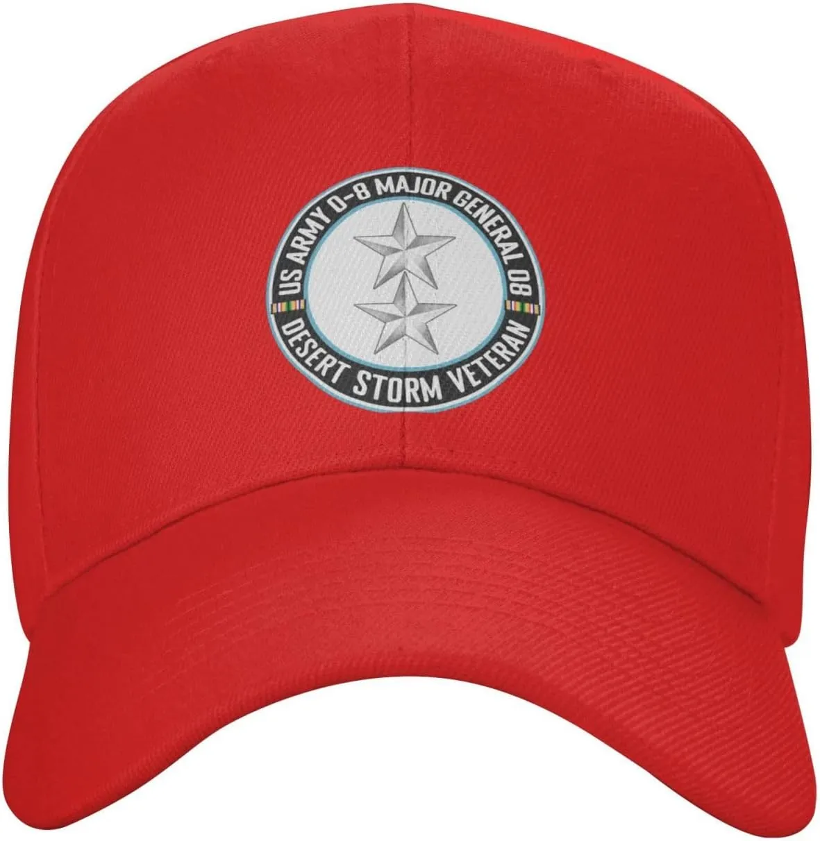 US Army O-8 Major General O8 Desert Storm Veteran Baseball Cap Adjustable Safety Classic Golf Hat Running Outdoor Activities Breathable Lightweight