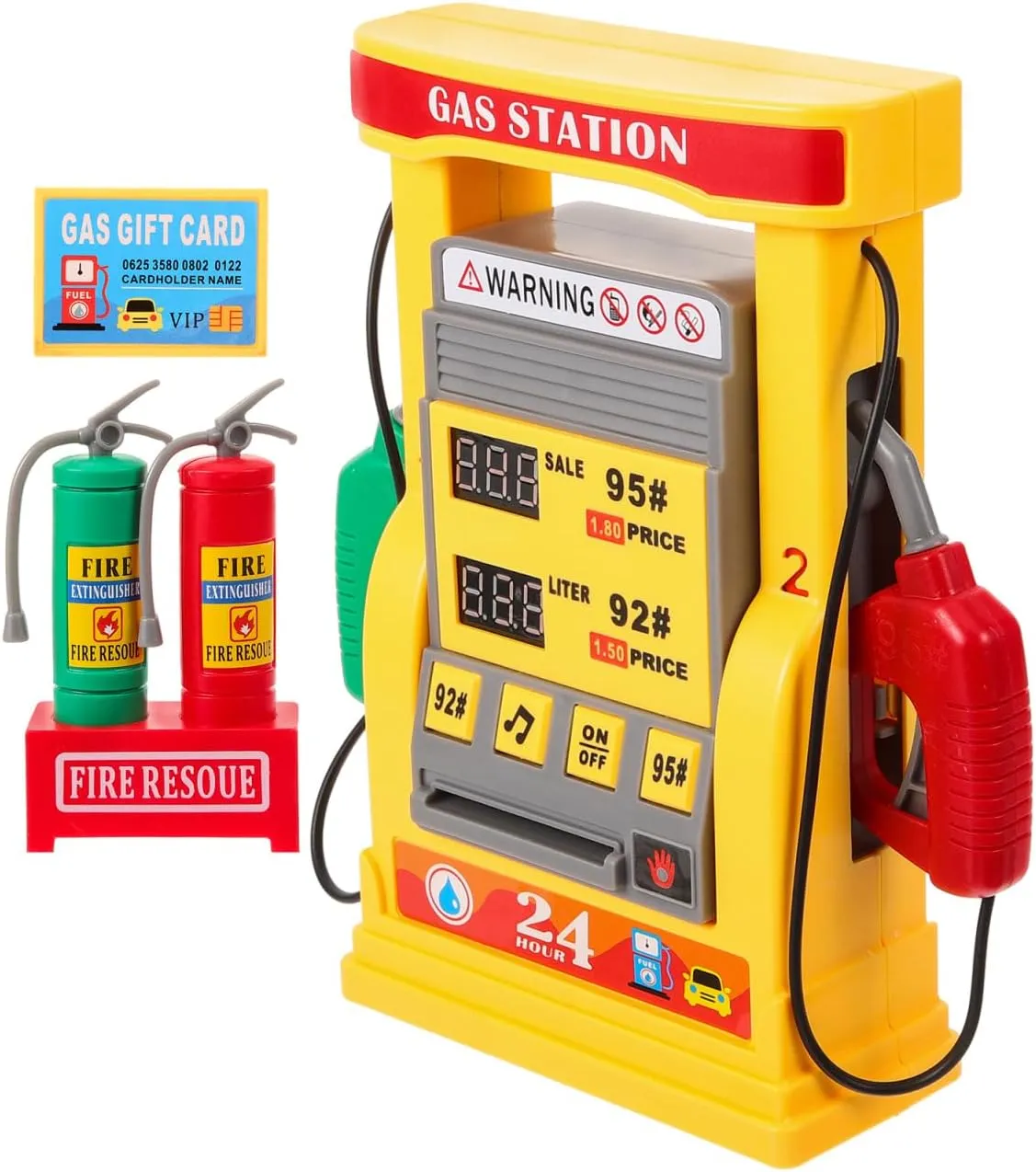 Vaguelly 1 Set Gas Station Toy Interactive Toys Children Birthday Decoration for Girl for Toddlers Gas Station Pump Sand Table Decor DIY Assembly Digital