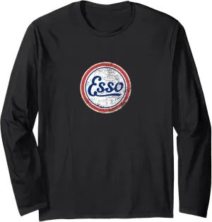 Vintage Car ESSO Gas Station Mens and Womens Long Sleeve T-Shirt