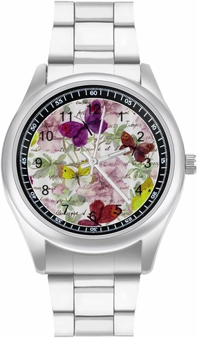 Vintage Butterfly Casual Wrist Watches for Men Classic Business Dress Watch Big Face for Work Gym