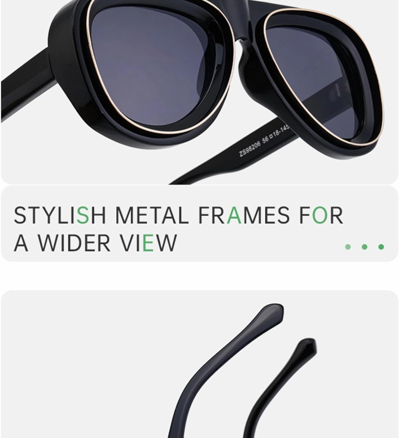 Vintage Sunglasses Women for Men Male Concave Frame Sun Glasses Punk Luxury Popular Big Frame Shades