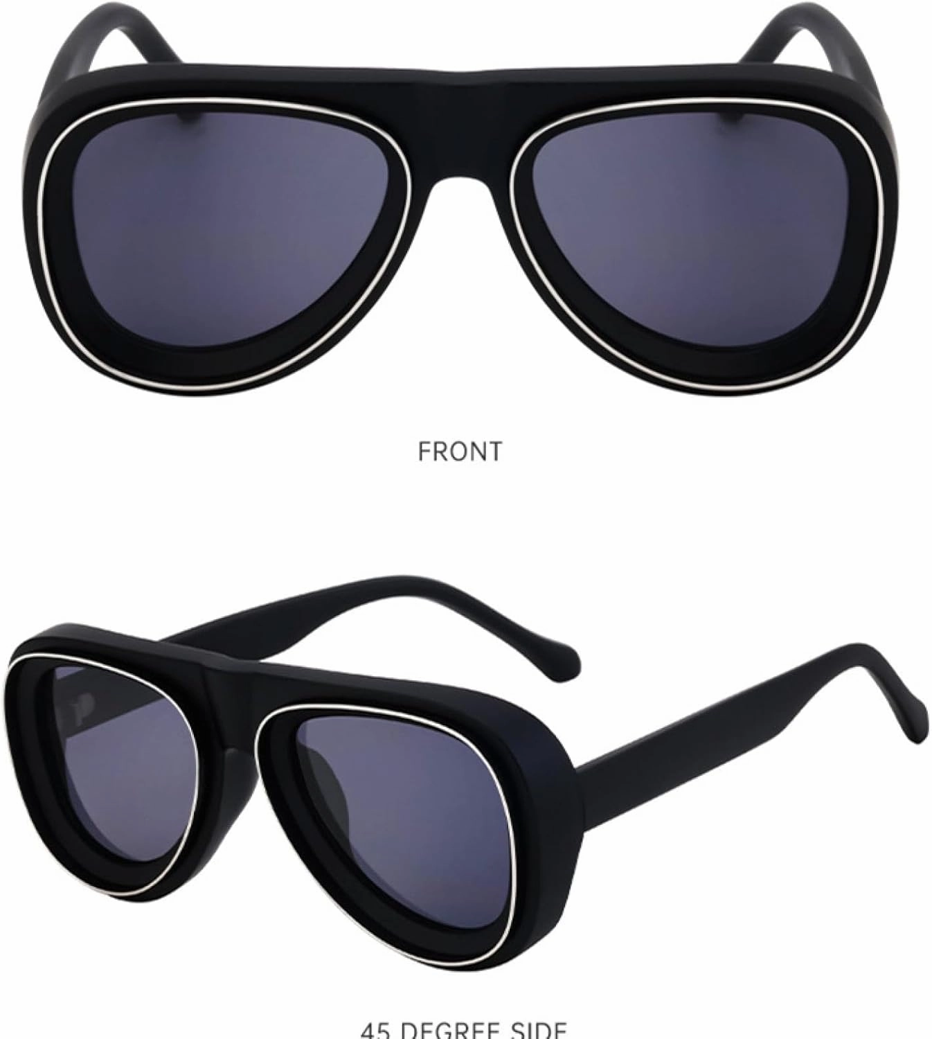 Vintage Sunglasses Women for Men Male Concave Frame Sun Glasses Punk Luxury Popular Big Frame Shades