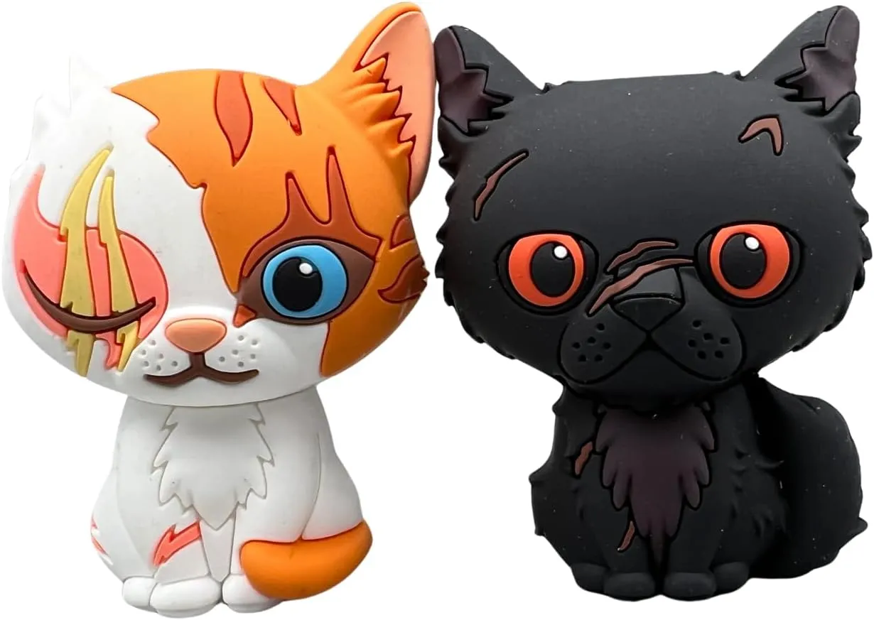 Warrior Cats Collectible 3D Figurines - Brightheart & Yellowfang Twin Pack from The Warriors Book Series The Prophecies Begin, Officially Licensed Products